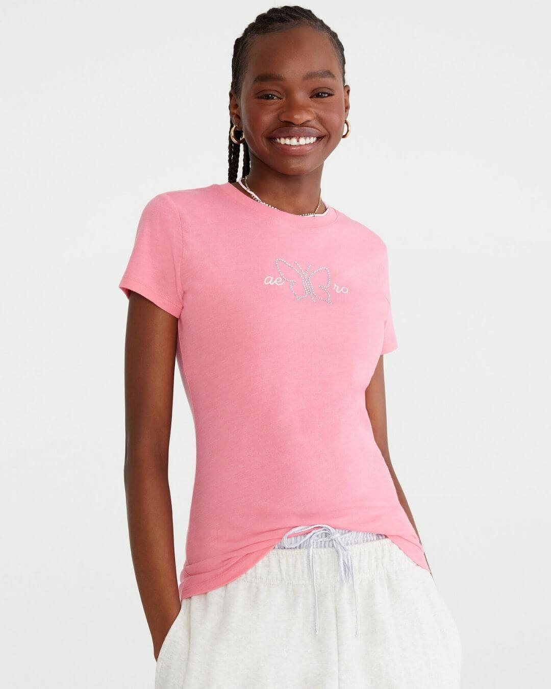 CAMISETA AEROPOSTALE ROSA PARA DAMA