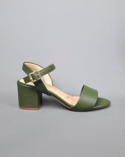 SANDALIA MODARE VERDE MUSGO DE TACÓN DE MUJER