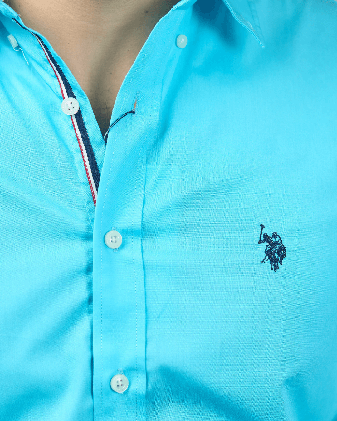 CAMISA US POLO CELESTE
