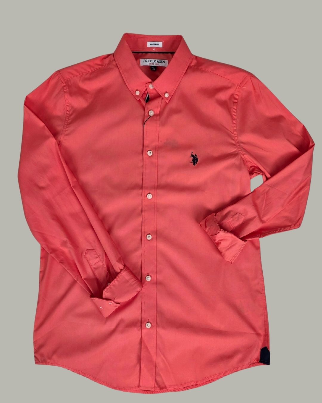 CAMISA U.S. POLO ASSN DE CABALLERO CORAL