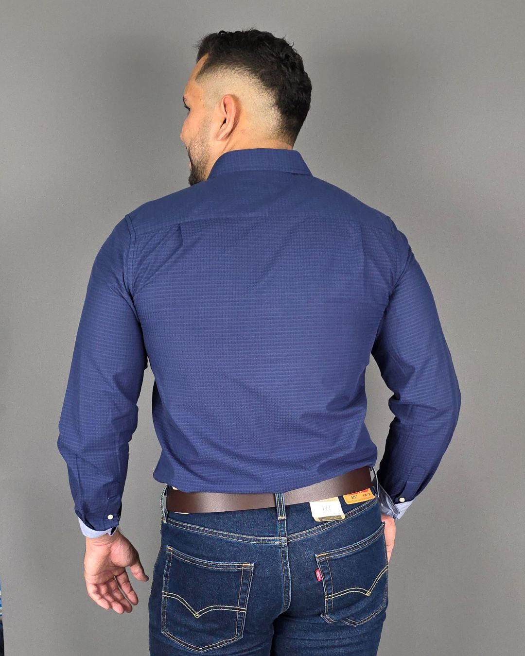CAMISA U.S. POLO ASSN DE CABALLERO AZUL OSCURA
