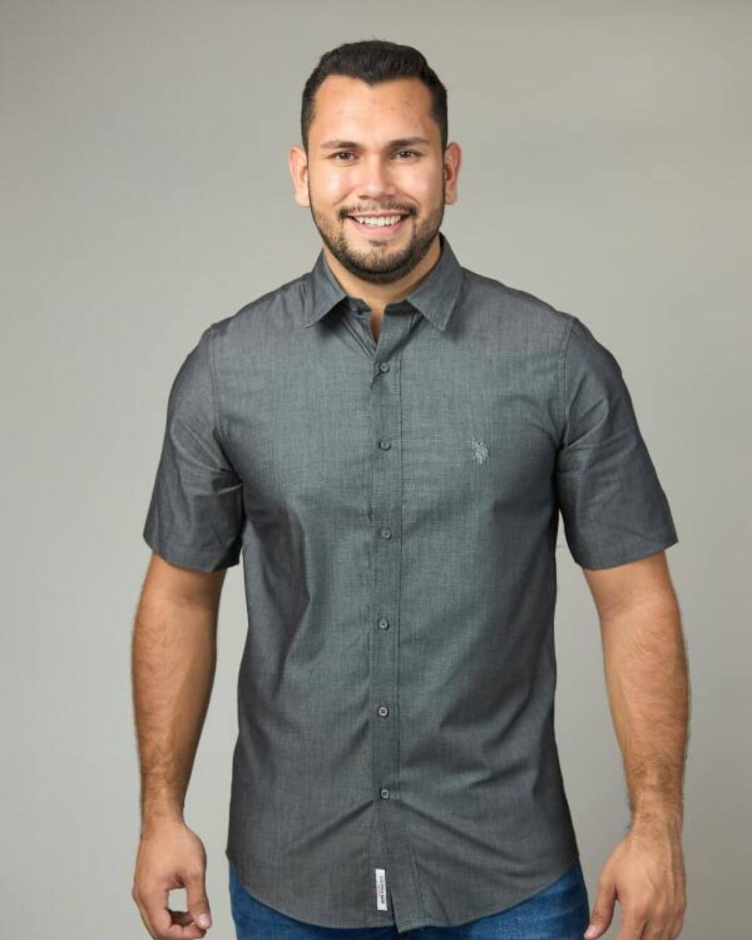 CAMISA US POLO GRIS OSCURO