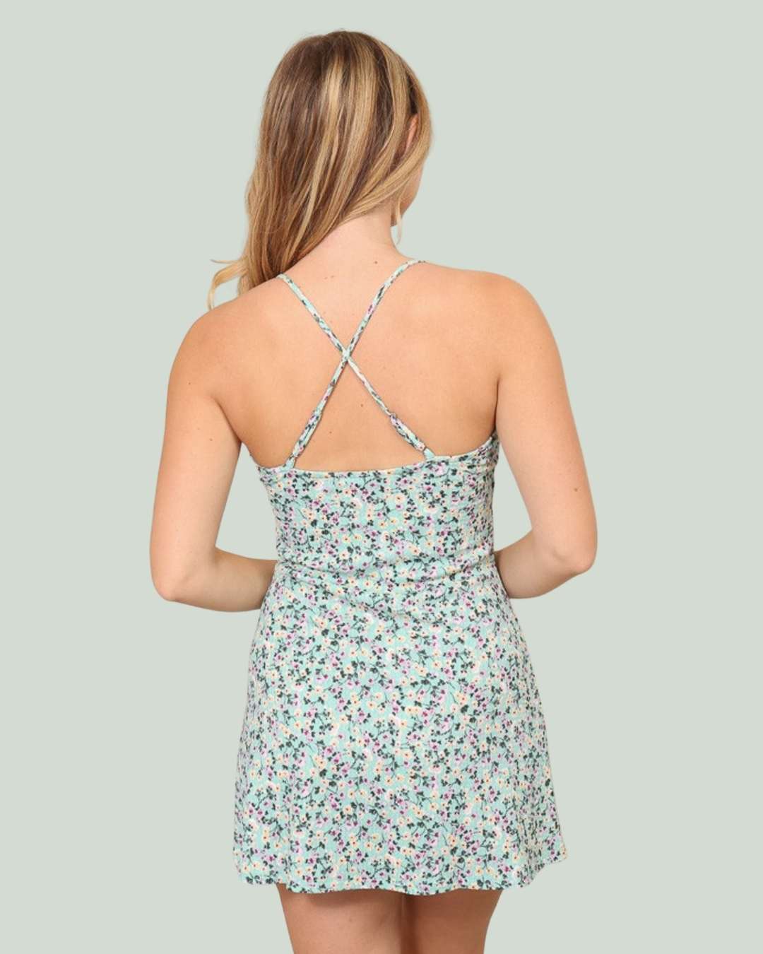 VESTIDO TIMMING VERDE CORTO PARA DAMA