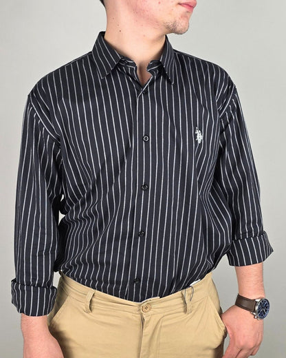 CAMISA US POLO NEGRA PARA CABALLERO