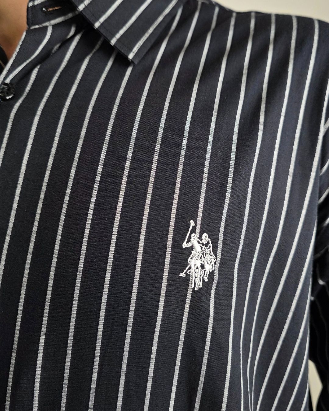 CAMISA US POLO NEGRA PARA CABALLERO
