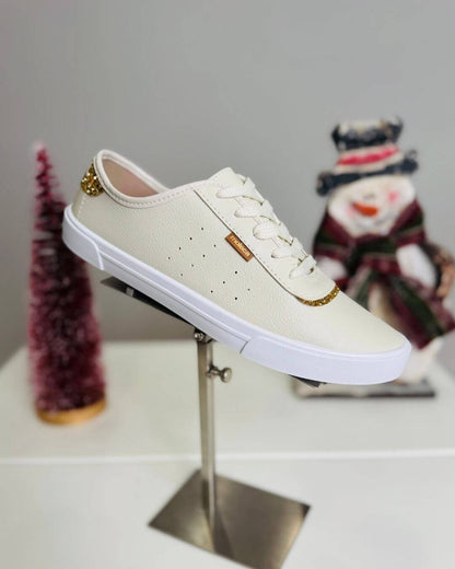 TENNIS MOLECA BEIGE PARA DAMA