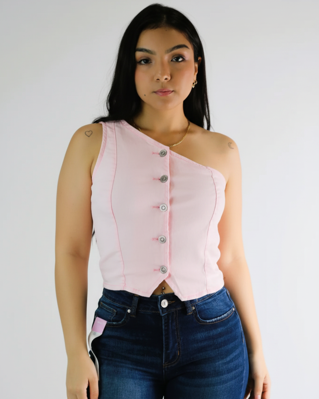 BLUSA BALBOA ASIMÉTRICA DE UN SOLO TIRANTE