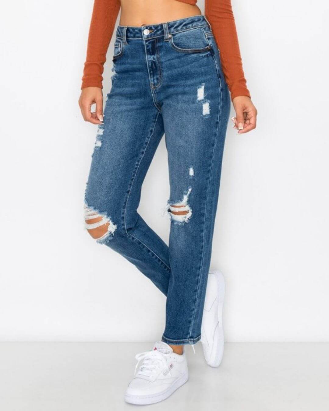 JEANS WAX AZUL OSCURO PARA DAMA