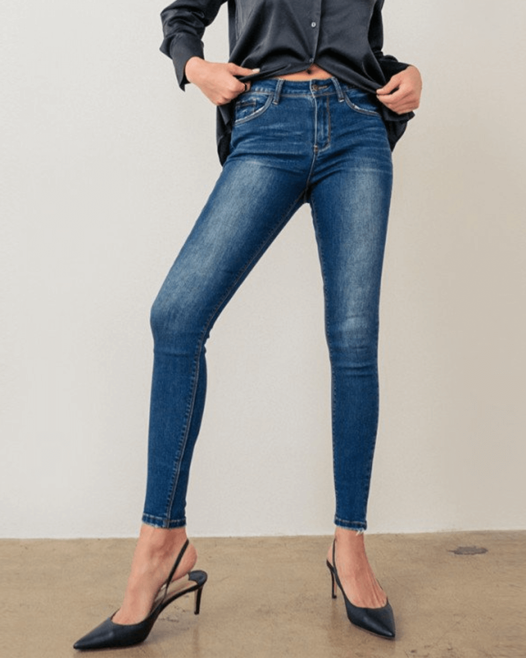 JEANS WAX AZUL OSCURO PARA DAMA