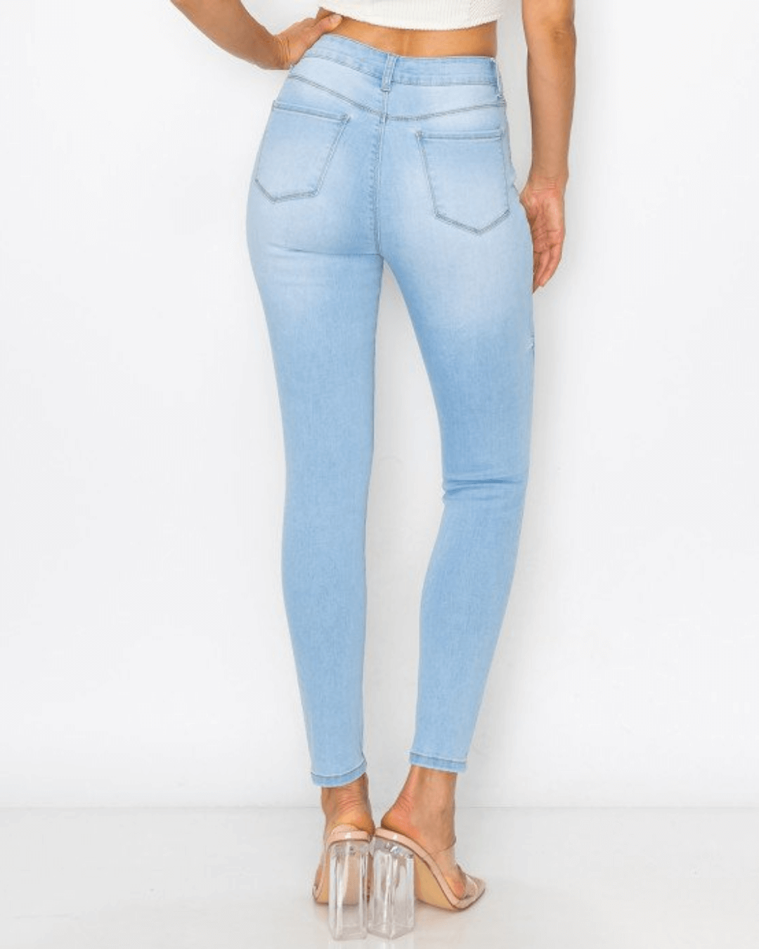 JEANS WAX CELESTE PARA DAMA
