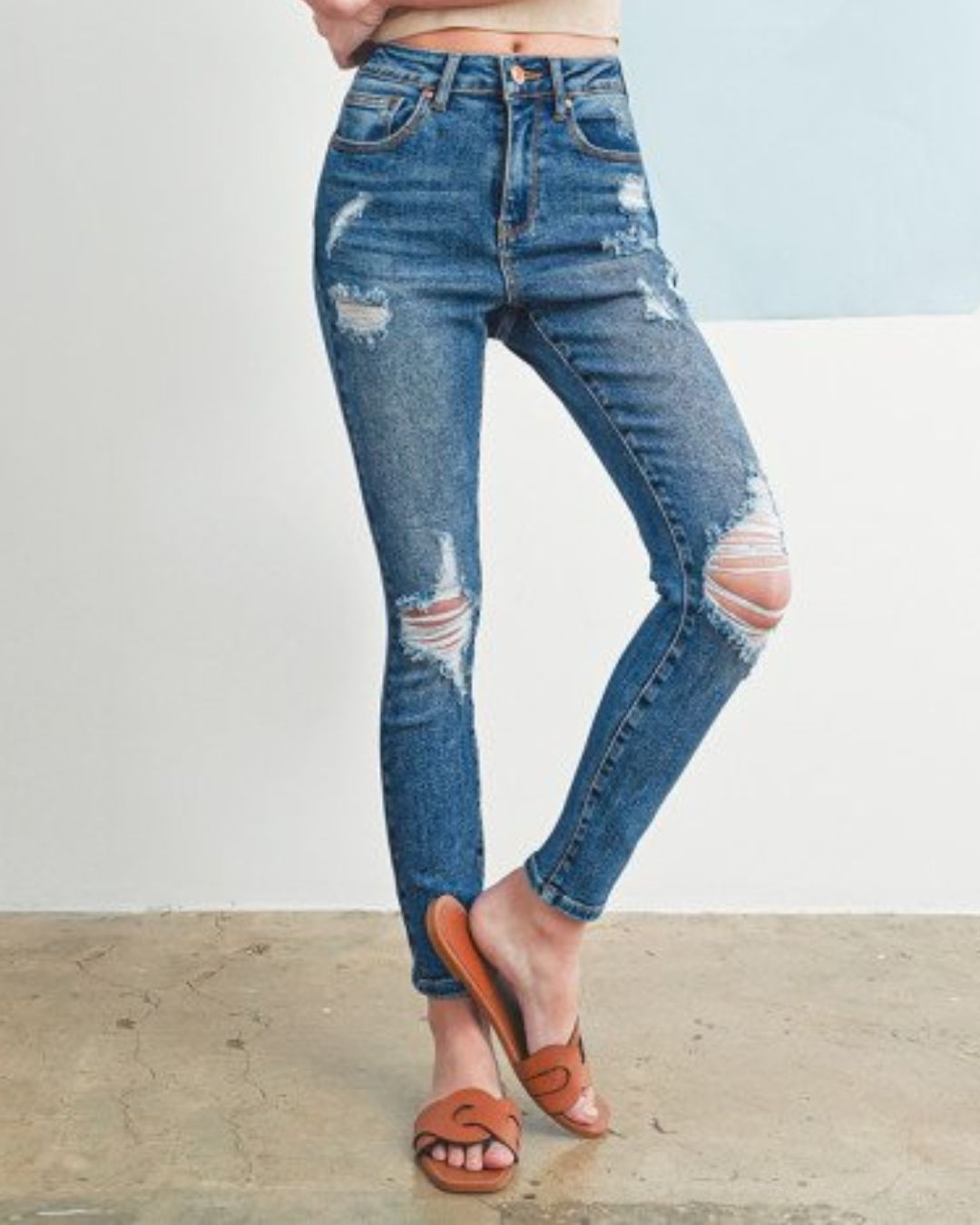 JEANS WAX SKINNY CELESTE PARA DAMA