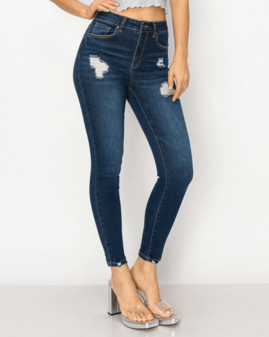 JEANS WAX AZUL OSCURO PARA DAMA