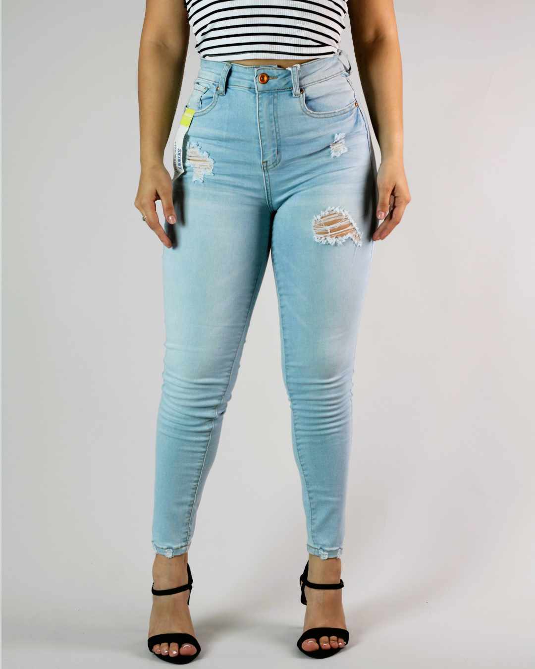 JEANS WAX CELESTE PARA DAMA