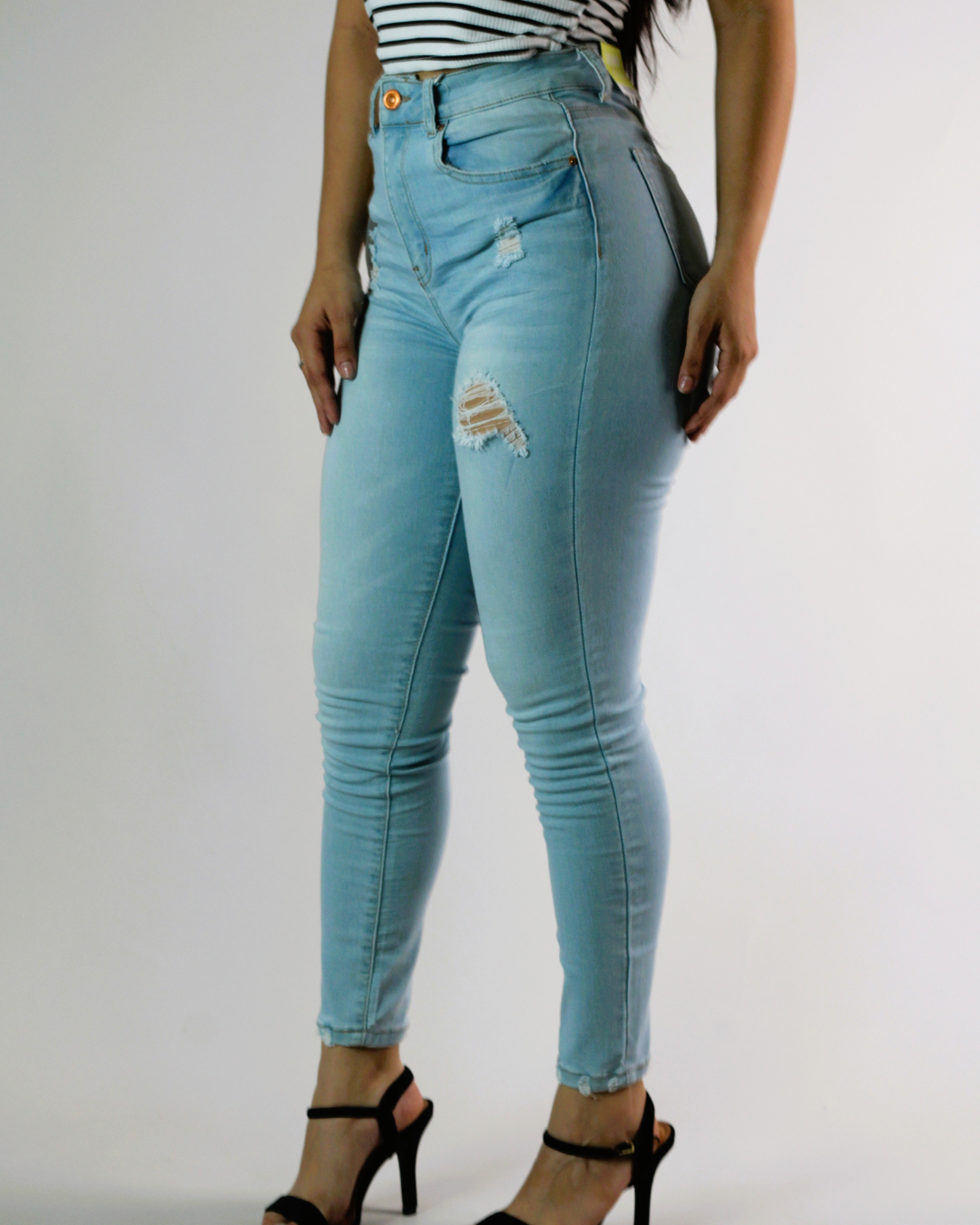 JEANS WAX CELESTE PARA DAMA