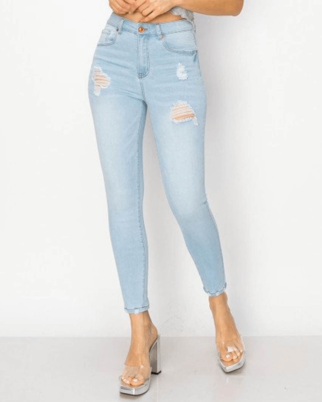 JEANS WAX CELESTE PARA DAMA