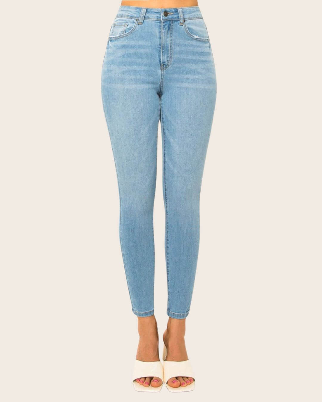 JEANS WAX CELESTE PARA DAMA