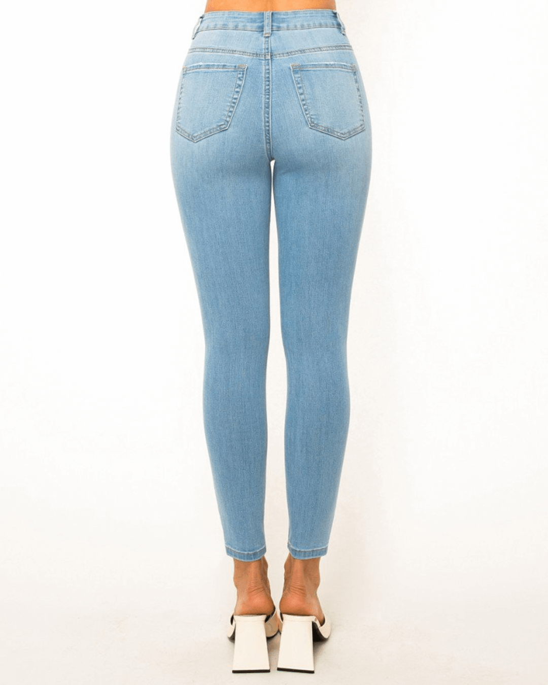 JEANS WAX CELESTE PARA DAMA