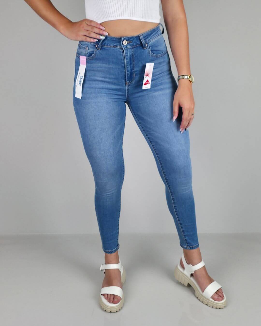 JEANS WAX CELESTE PARA DAMA