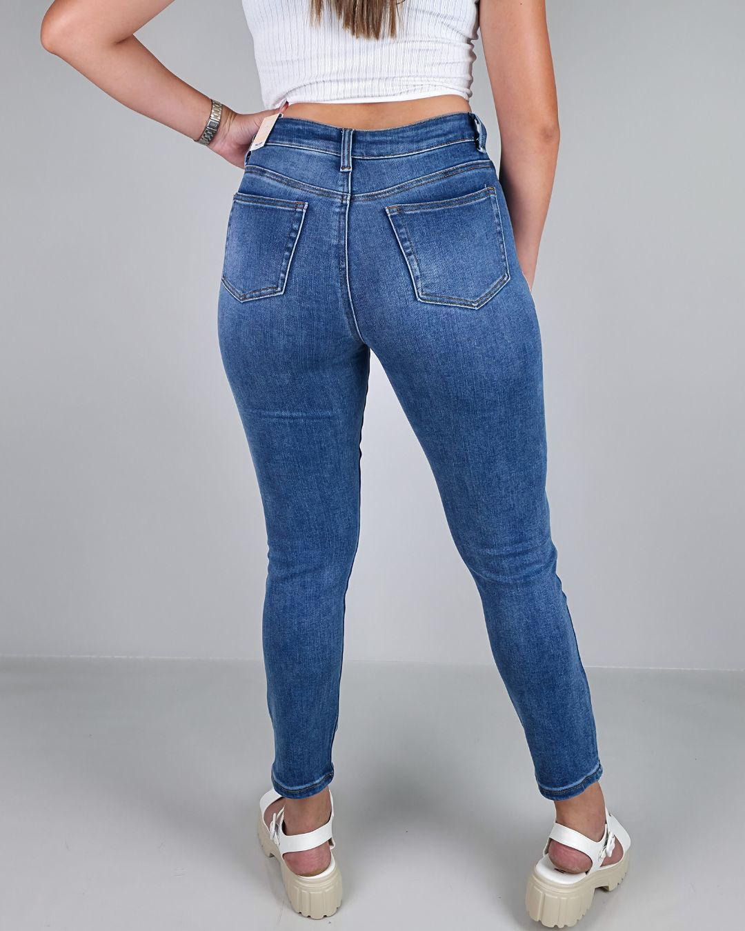 JEANS WAX AZUL MEDIO PARA DAMA