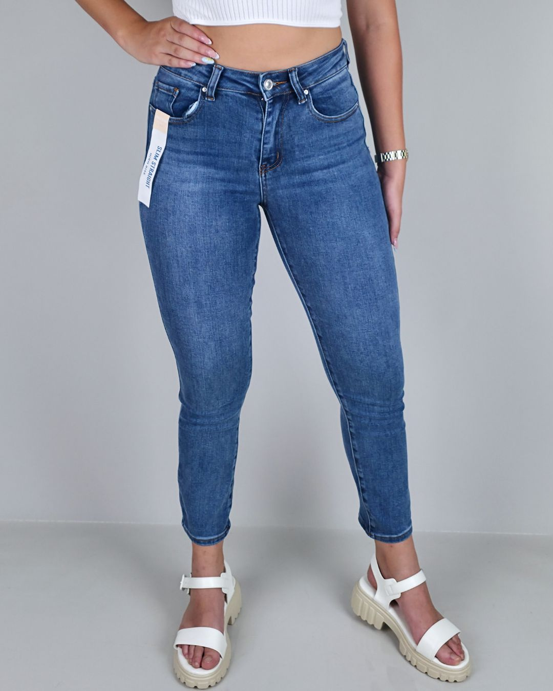 JEANS WAX AZUL MEDIO PARA DAMA
