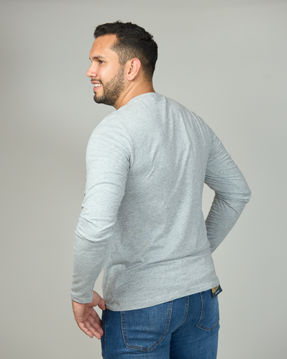 CAMISETA U.S. POLO ASSN GRIS ESTAMPADA PARA CABALLERO