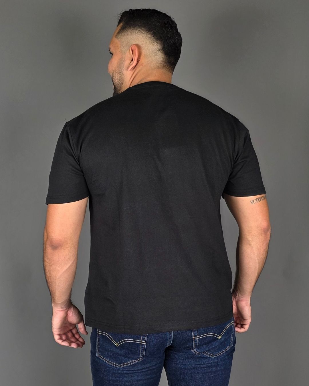 CAMISETA U.S. POLO ASSN NEGRA ESTAMPADA PARA CABALLERO