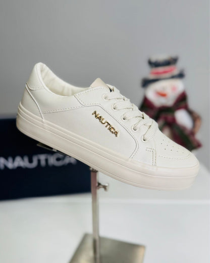 TENNIS NAUTICA BEIGE PARA DAMA