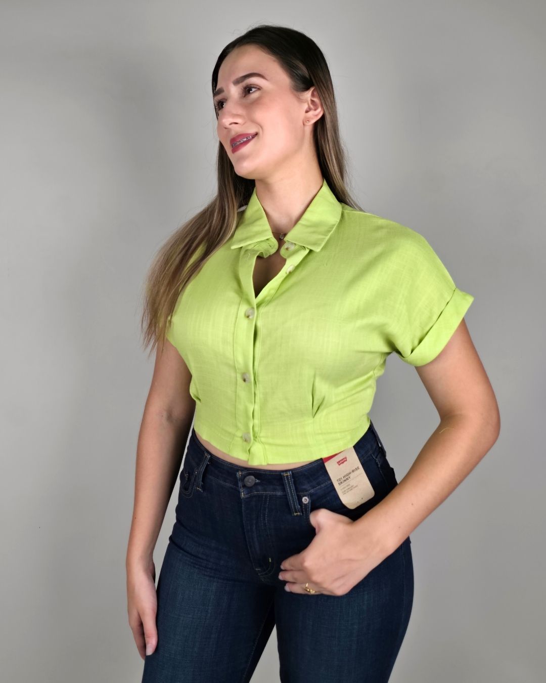 BLUSA BONAMI VERDE PARA DAMA