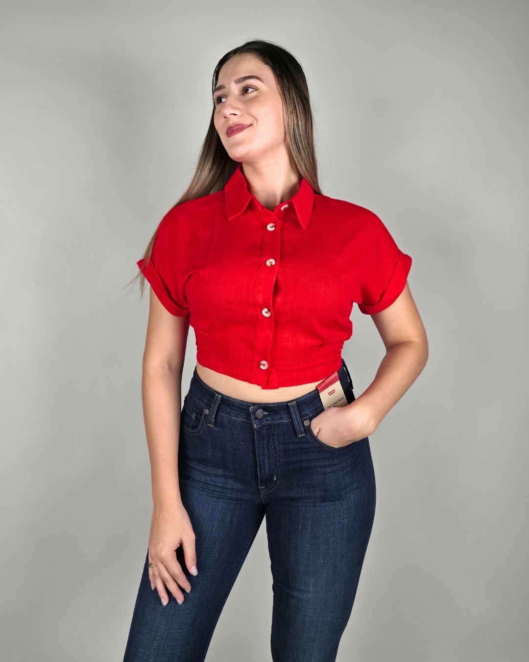BLUSA BONAMI ROJA PARA DAMA