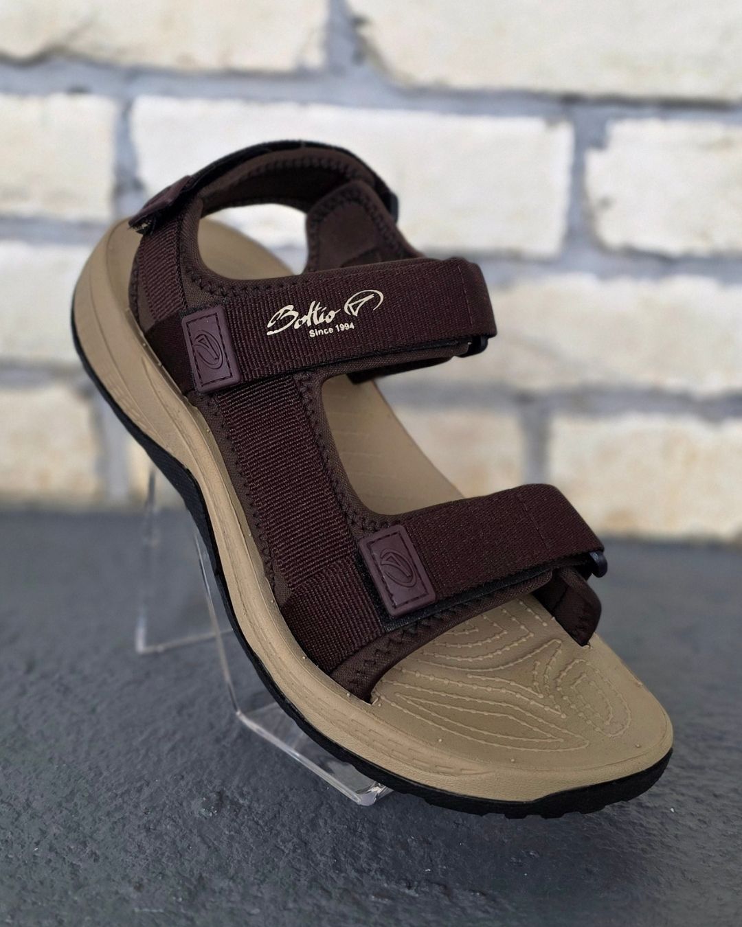SANDALIA BOLTIO CAFÉ - BEIGE PARA CABALLERO