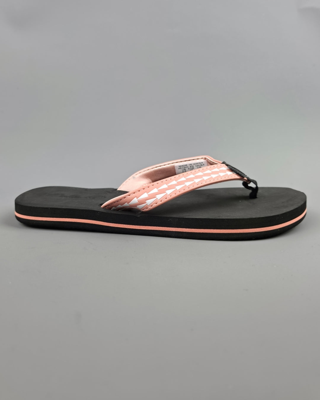 SANDALIA BOLTIO NEGRA CON ROSA PARA DAMA