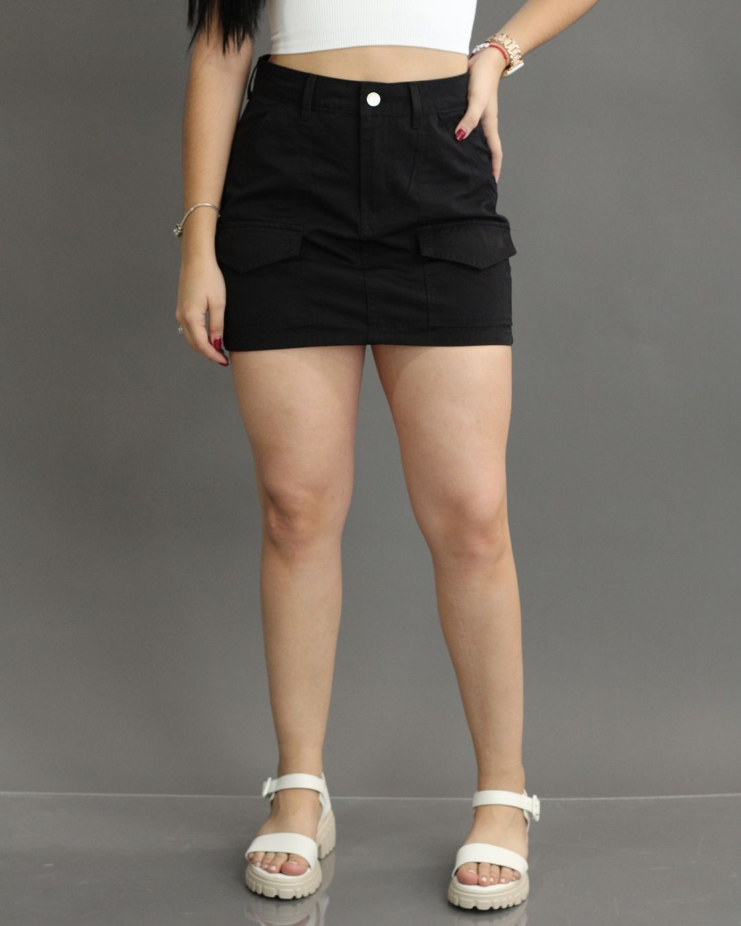 ENAGUA CAMBRIDGE POLO CARGO NEGRA
