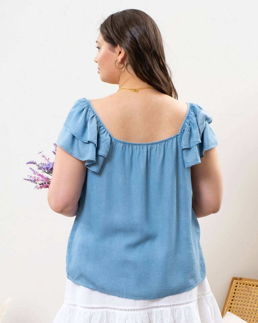 BLUSA MINE CELESTE PLUS