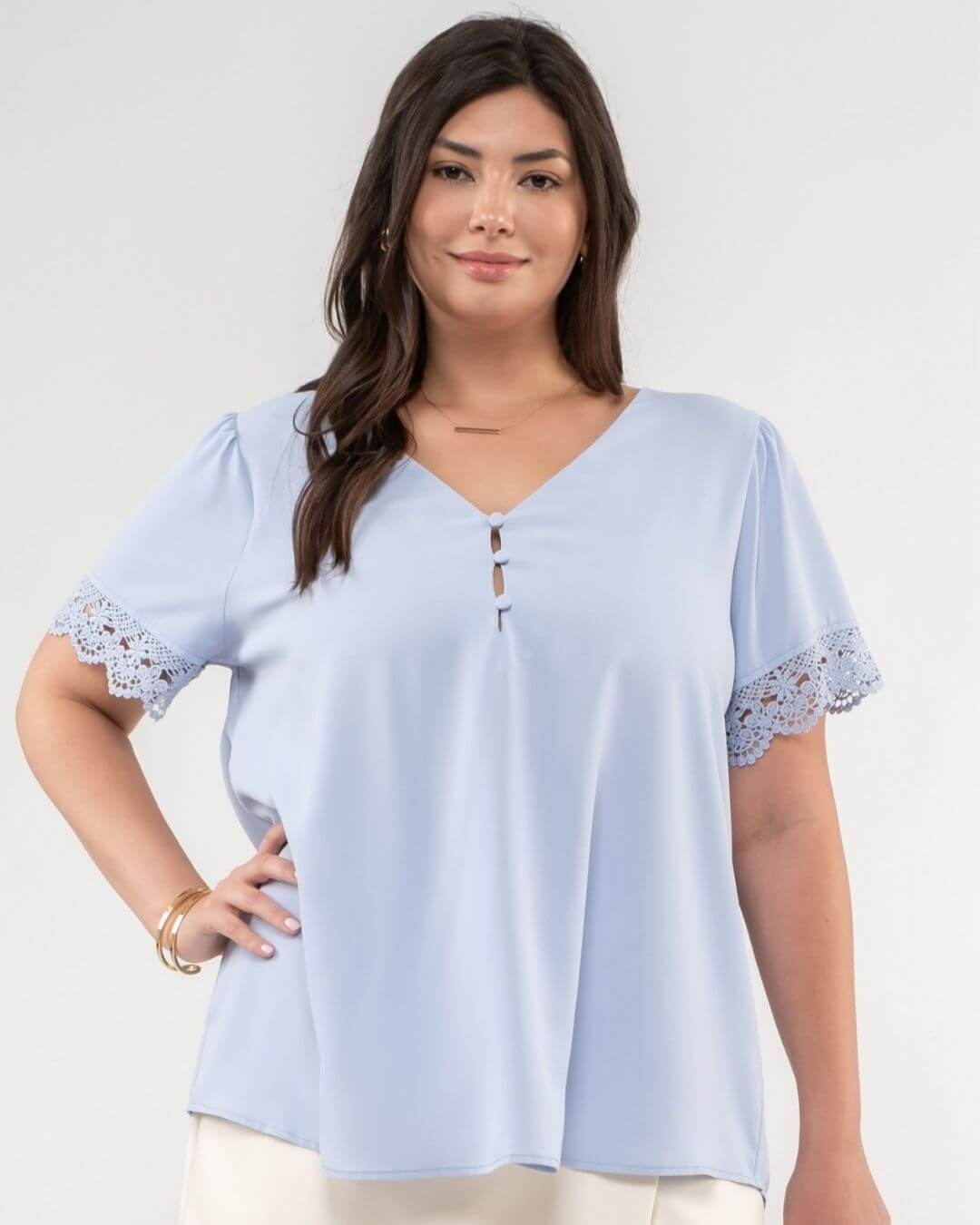 BLUSA MINE CELESTE