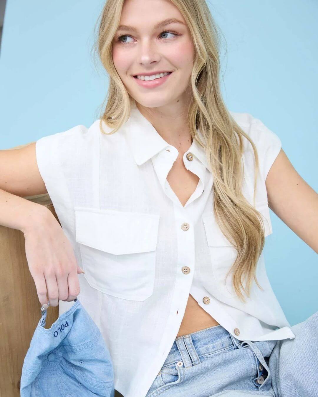 BLUSA MINE BLANCA DE BOTONES