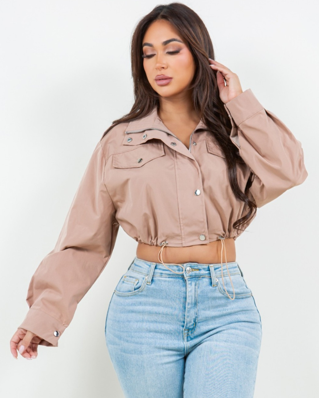 JACKET CROP AJUSTABLE