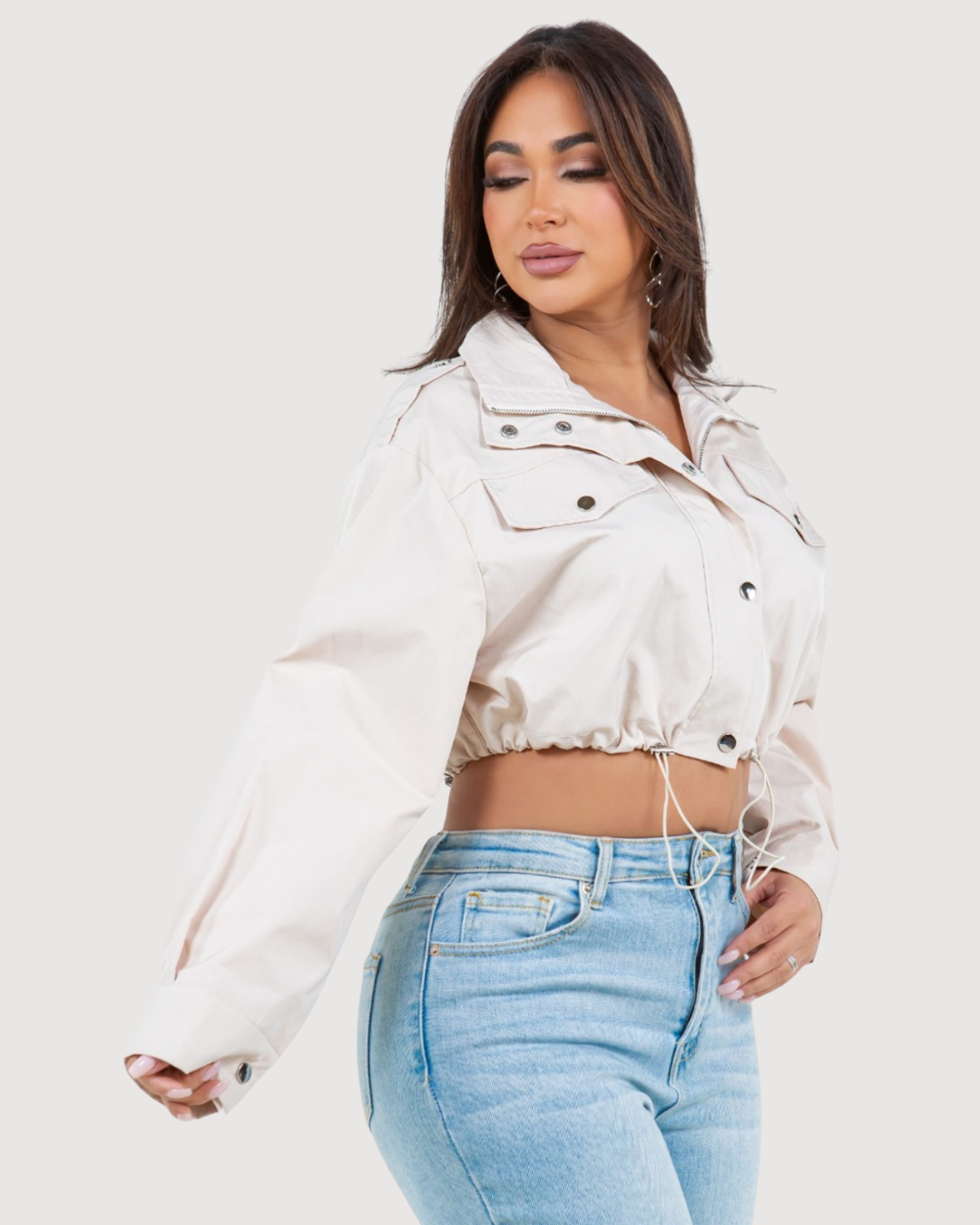 JACKET CROP AJUSTABLE
