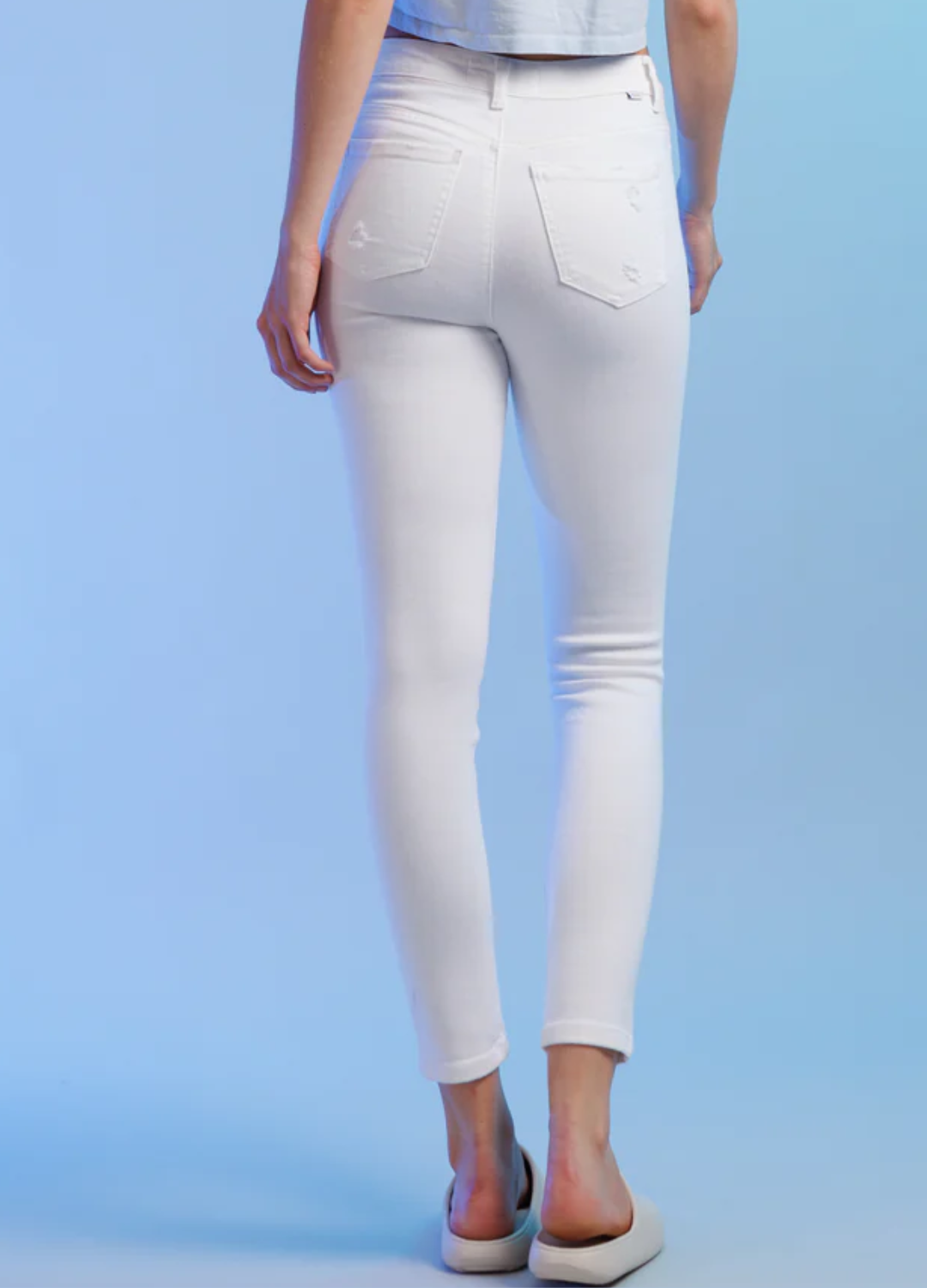 JEANS ENJEAN SKINNY HIGH RISE BLANCO PARA DAMA