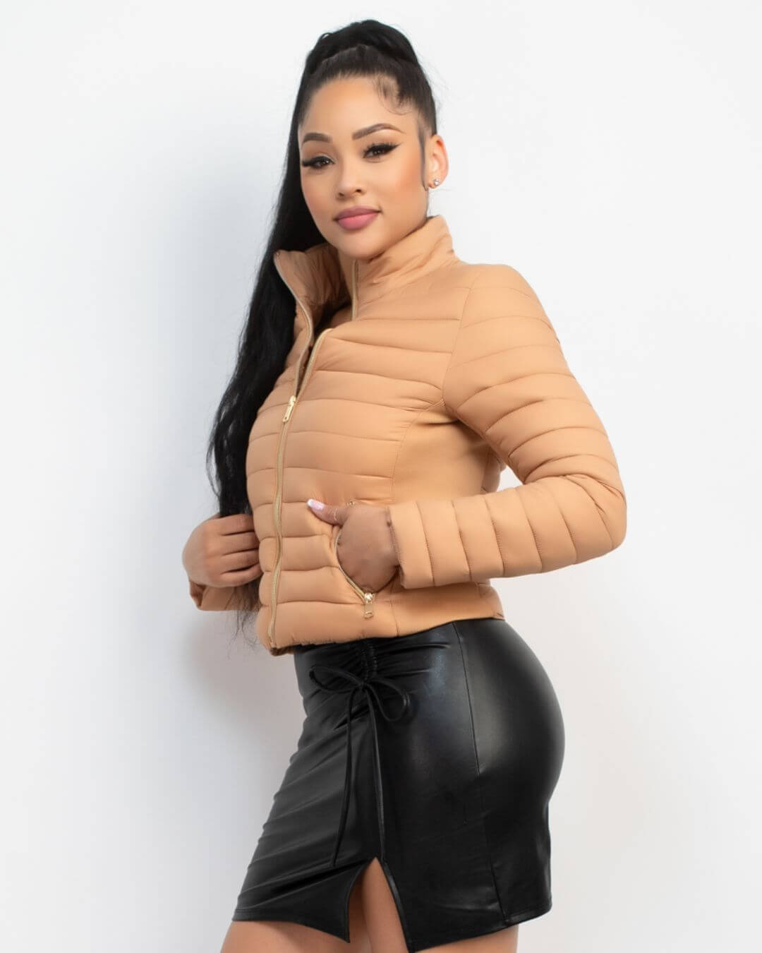 JACKET IRIS CAFÉ CLARO PARA DAMA