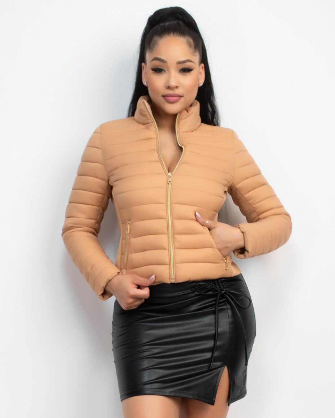 JACKET IRIS CAFÉ CLARO PARA DAMA