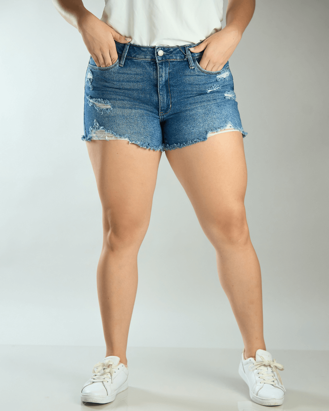 SHORT JUST USA MEZCLILLA AZUL PARA DAMA