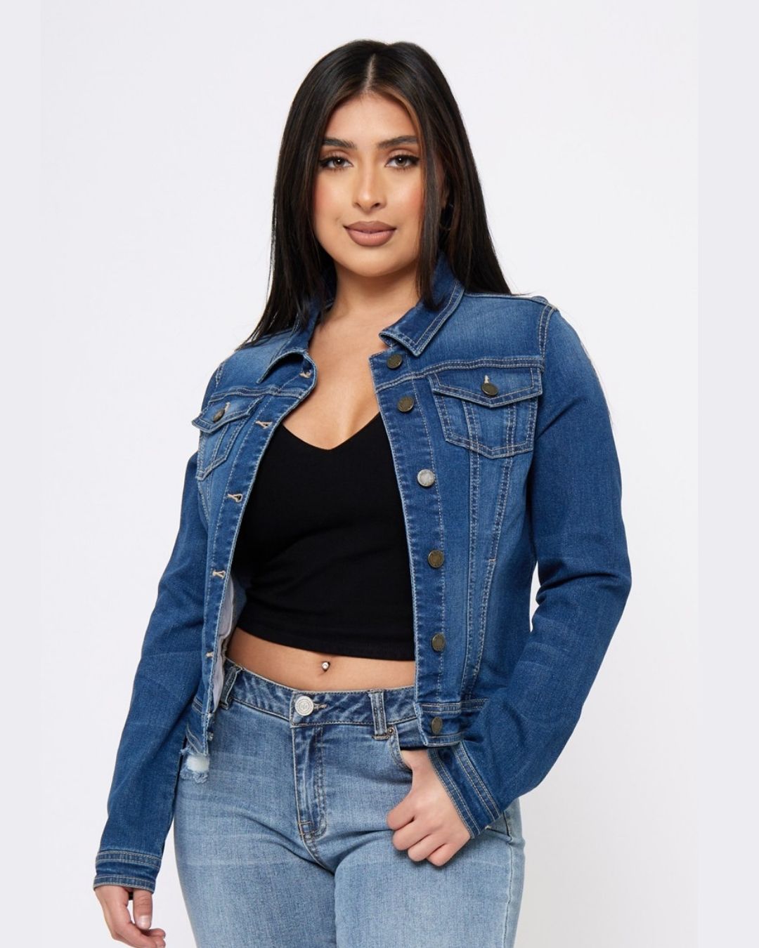 JACKET LOS ÁNGELES AZUL MEDIO PARA DAMA