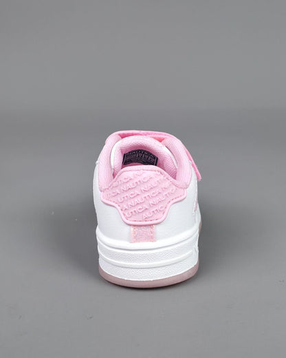 TENNIS NAUTICA BLANCAS CON ROSA PARA NIÑA