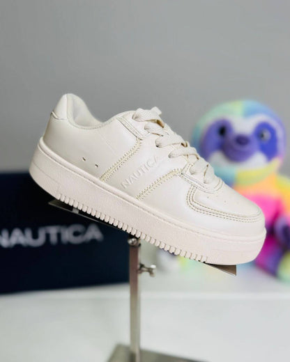 TENNIS NAUTICA BEIGE PARA NIÑA