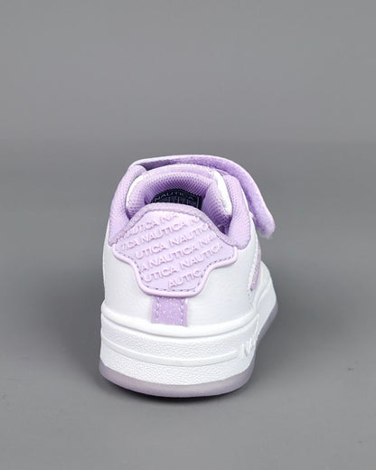 TENNIS NAUTICA BLANCAS CON LILA PARA NIÑA
