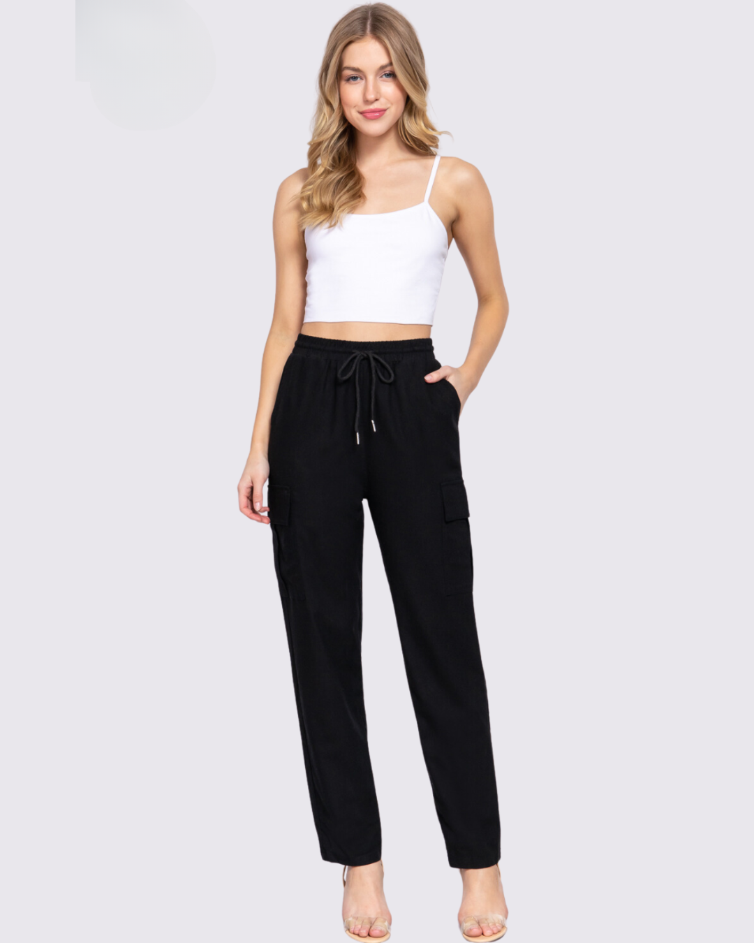 PANTALÓN CARGO ACTIVE USA NEGRO PARA DAMA
