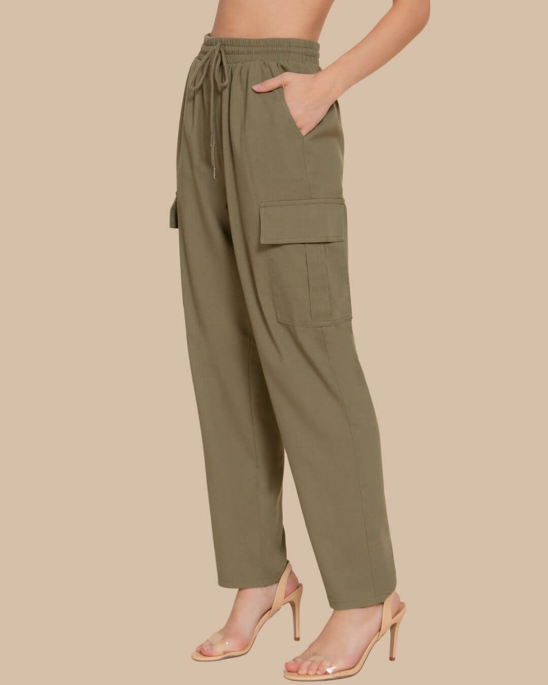 PANTALON ACTIVE BASIC VERDE CARGO