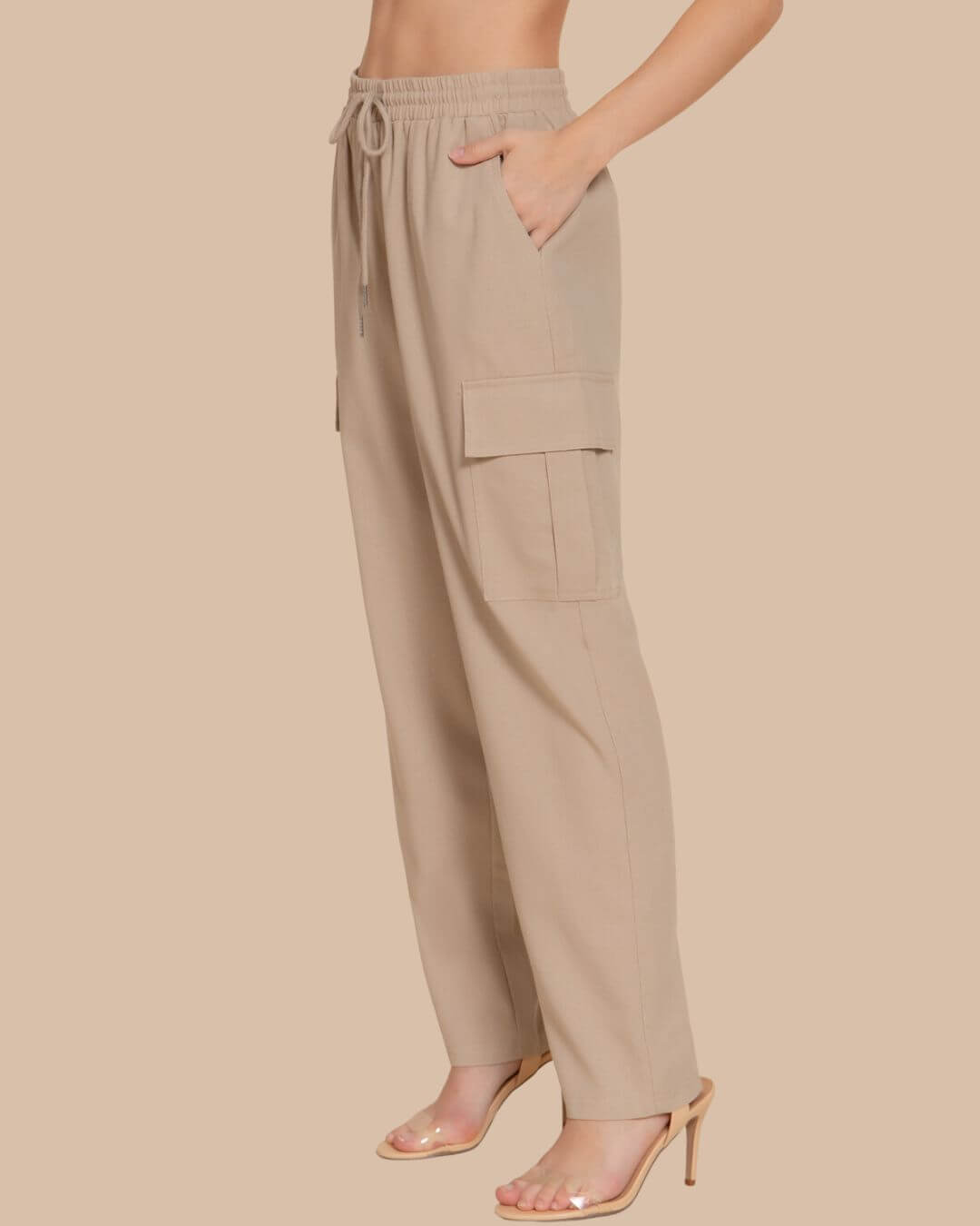 PANTALON ACTIVE BASIC BEIGE CLARO