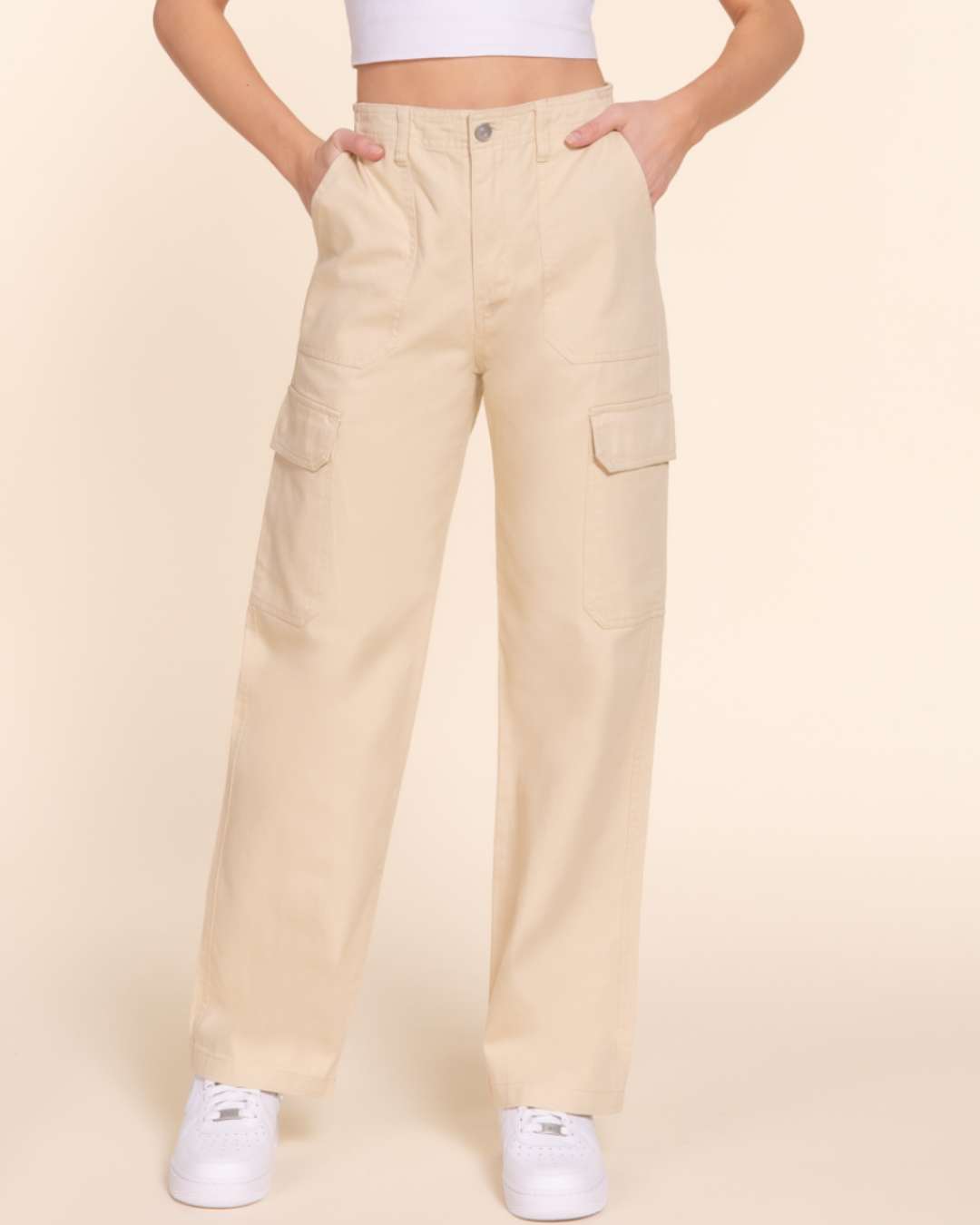 PANTALÓN ACTIVE BEIGE CARGO PARA DAMA