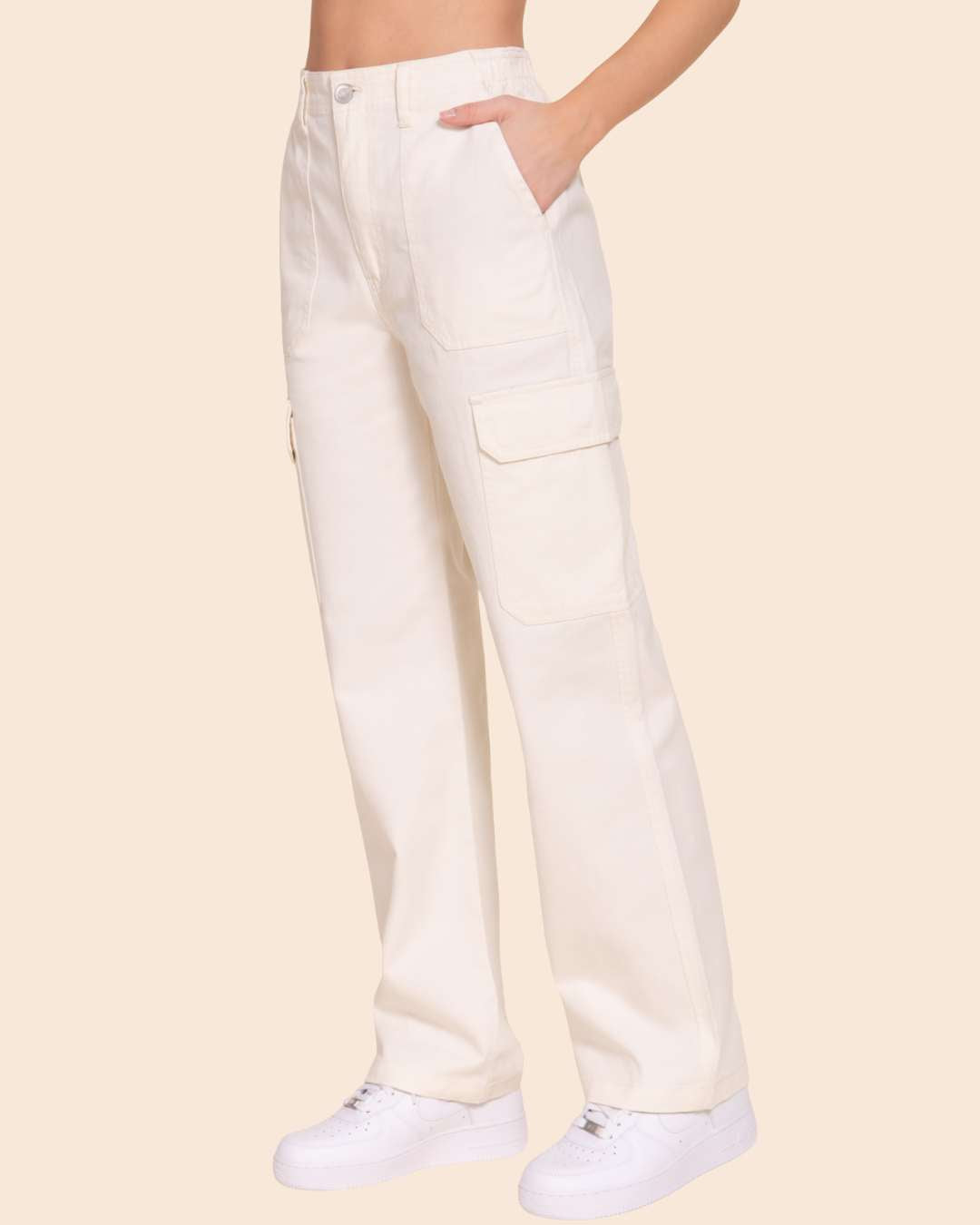 PANTALÓN ACTIVE BLANCO CARGO PARA DAMA